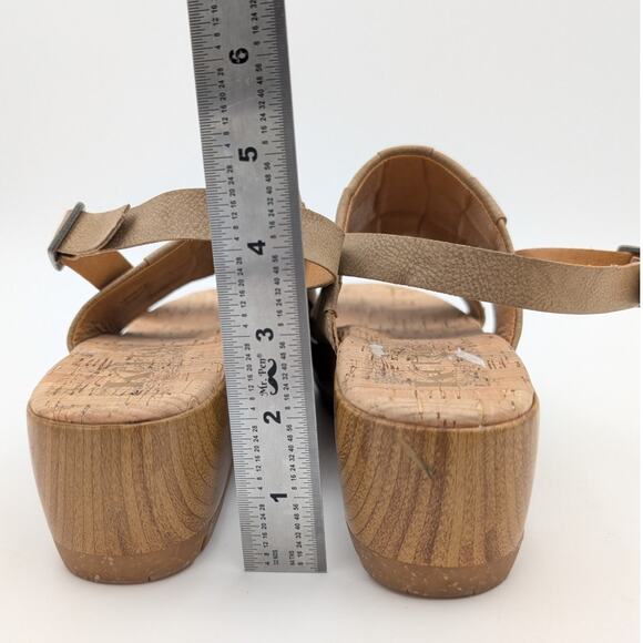 Korks Fraya Wedge Slingback Natural Platform Sandal Women's Size US8M EU39 - Picture 4 of 8
